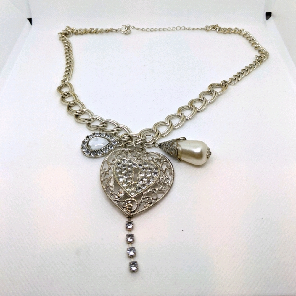 Large Heart Charm Necklace
